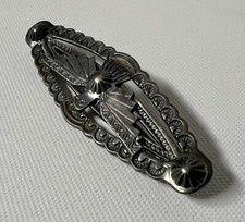 Vintage Fred Harvey Era Sterling Silver Thunderbird Stars Brooch Pin - Additional view 2