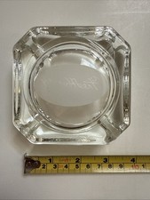 Vintage Fred Harvey Glass Ashtray Hotel Inn Casino Heavy See Pics Ships Free - Additional view 2