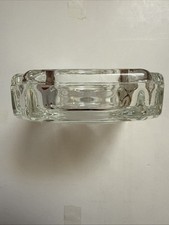 Vintage Fred Harvey Glass Ashtray Hotel Inn Casino Heavy See Pics Ships Free - Additional view 3