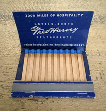 Fred Harvey Restaurants Hotels Shops Matchbook WORN FLAWS - Additional view 9
