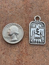 Vtg 30s Fred Harvey Sterling Thunderbird Pendant Tag Fob Old Pawn Navajo - Additional view 2