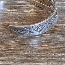 Early Old Vintage Maisels Fred Harvey Era Sterling Silver Turquoise Bracelet - Additional view 8