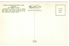 Grand Canyon Hermit's Rest Porch Fred Harvey Vintage View Postcard AZ - Additional view 1