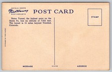 Santa Fe Railroad Raton Tunnels Fred Harvey Vintage Linen UNP Postcard - Additional view 1
