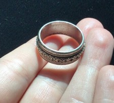 Navajo Sterling Ring Fred Harvey Style, Beautiful Vintage Quality! Size 8 1/2 - Additional view 3