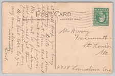 Chanlite Kansas South Highland Ave South of 9th Street 1923 Fred Harvey Postcard - Additional view 1