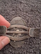 Vintage Navajo Fred Harvey Petrified Wood Sterling Silver Cuff Bracelet 6 1/4
