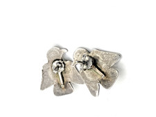 VTG Fred Harvey Era Silver Thunderbird Earrings Turquoise Posts Native American - Additional view 6