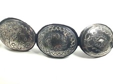 Fred Harvey Era Sterling Silver Hand Stamped Concho Belt w/ Leather, 30.5”—33.5” - Additional view 7