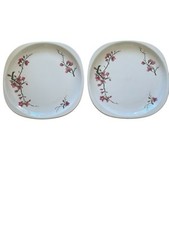 Trend Syracuse China Berkeley Pattern Fred Harvey Railroad Plates 7.5” Set of 2