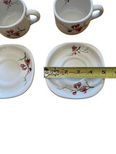 Trend Syracuse China Berkeley Pattern Fred Harvey Railroad 2 Cups and 2 Saucers - Additional view 1