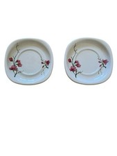Trend Syracuse China Berkeley Pattern Fred Harvey Railroad - 2 Saucers 4.25”