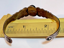 Fred Harvey Era NAVAJO Natural TURQUOISE Sterling Silver DOG HORSE Cuff Bracelet