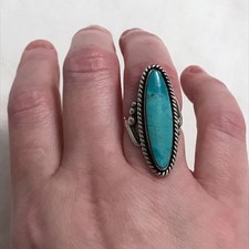 Vintage Sterling Silver Turquoise Ring Pacific Jewelry Co. Fred Harvey Era - Additional view 2
