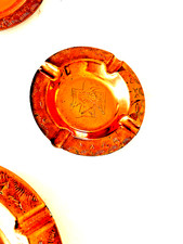 Fred Harvey Stamped Copper Ashtrays (3) Navajo Thunderbird Bear Claw Arrow Set 3 - Additional view 6
