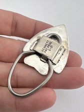 Vtg Fred Harvey Navajo Sterling Silver Turquoise Stamped Arrow Key Chain Ring - Additional view 3