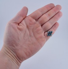 Vintage Sterling Silver Southwestern Fred Harvey Era Turquoise Ring Sz 7 - Additional view 5
