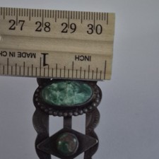 fred harvey bracelet Sterling Silver Turquoise Size 6.5 