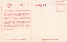 Williams, Arizona Postcard Fray Marcos Santa Fe Hotel by Harvey  c 1920s  T8 - Additional view 1