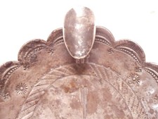 VINTAGE STERLING SILVER, OLD PAWN CONCHO ASHTRAY FRED HARVEY ERA WHIRLING LOGS! - Additional view 3