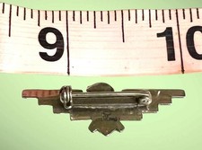 VTG THUNDERBIRD BELL HARVEY ERA STERLING SILVER TURQUOISE PIN/BROOCH NICE! - Additional view 1