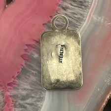 Native American Sterling Silver Fred Harvey Era Turquoise Crossed Arrows Dog Tag - Additional view 4