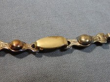 1930s Fred Harvey Era Pacific Jewelry JADE Vermeil Sterling Silver 19