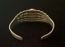 Vintage Fred Harvey Bracelet-Sterling-Crossed Arrows-Large Turquoise - Additional view 5