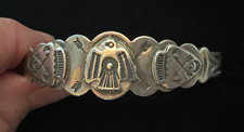 Vintage Fred Harvey Bracelet-Sterling-Thunderbird Design