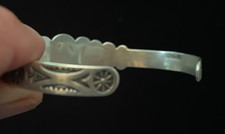 Vintage Fred Harvey Bracelet-Horses/Dogs-Old Turquoise-Very Nice Old Bracelet - Additional view 3