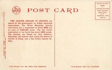 NATIVE INDIAN FRED HARVEY POSTCARD: MONTERA CABEZON APACHE INDIAN, ARIZONA - Additional view 1