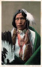 NATIVE INDIAN FRED HARVEY POSTCARD: MONTERA CABEZON APACHE INDIAN, ARIZONA