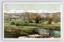 Postcard Colorado Trinidad CO Snowy Mountain Range Fred Harvey 1910s Unposted