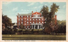 Topeka Kansas St Francis University Hospital Campus Fred Harvey Vtg Postcard A20