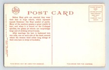 Postcard Native American Hopi Indian Hair Dressing Fred Harvey 1920s Unposted - Additional view 1