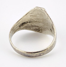 Bell Trading Post Signet Ring Sterling Silver Green Turquoise Sz 10 Fred Harvey - Additional view 3