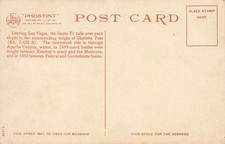 TRAIN FRED HARVEY TRAIN POSTCARD: APACHE CANYON BETWEEN LAS VEGAS & LAMY, NM - Additional view 1