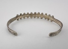 Vtg Fred Harvey Era Zuni Turquoise Sterling Silver 1 Row Snake Eye Cuff Bracelet - Additional view 4