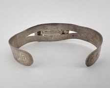 Vtg Fred Harvey Era Navajo Sterling Silver Cerrillos Turquoise Cuff Bracelet - Additional view 4