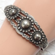 Harvey Era Navajo Orb & Satellite Sterling Cuff Bracelet AS-IS Repair/Wear 6.5