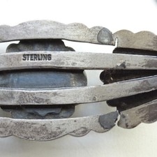 Harvey Era Navajo Orb & Satellite Sterling Cuff Bracelet AS-IS Repair/Wear 6.5
