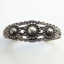 Harvey Era Navajo Orb & Satellite Sterling Cuff Bracelet AS-IS Repair/Wear 6.5