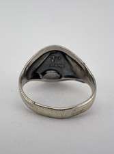 Vtg Fred Harvey Style Navajo Sterling Silver Stamped Horse Head & Lasso Ring - Additional view 4