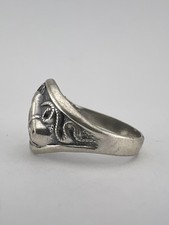 Vtg Fred Harvey Style Navajo Sterling Silver Stamped Horse Head & Lasso Ring - Additional view 5
