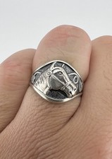 Vtg Fred Harvey Style Navajo Sterling Silver Stamped Horse Head & Lasso Ring - Additional view 7