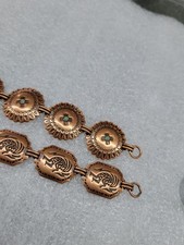 2 VTG Copper Southwestern Kokopelli Native American Bracelet Fred Harvey Era - Additional view 3