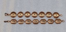 2 VTG Copper Southwestern Kokopelli Native American Bracelet Fred Harvey Era