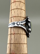 Early Old Pawn Fred Harvey Era Navajo Sterling Green Turquoise Ring Size 4.5-5 - Additional view 5