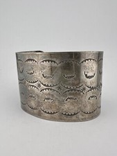Vtg Navajo Fred Harvey Sterling Silver Stamped 1.75
