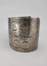 Vtg Navajo Fred Harvey Sterling Silver Stamped 1.75